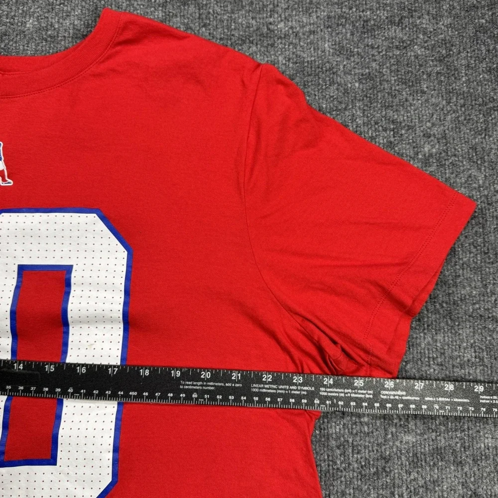 Drake Maye 10 New England Patriots Nike T Shirt Mens XXL Red Football Jersey Tee
